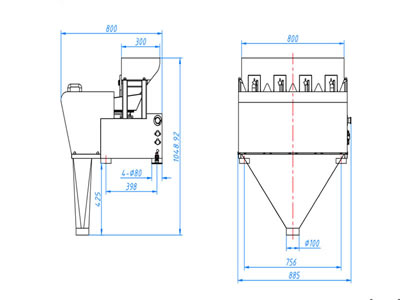 JW-AX4 Four Head Linear Weigher Stainless Steel Machine,50-2000g,3L