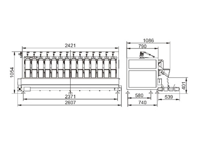 JW-A14 Fourteen Heads Linear Weigher Stainless Steel Machine,500-5000g,4.5L