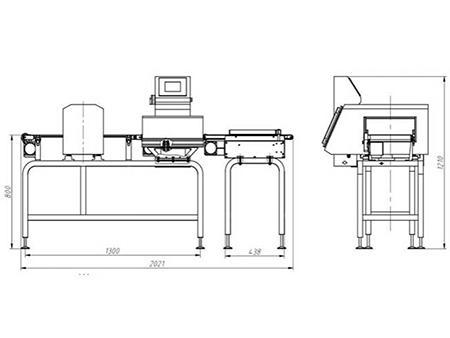 Combined Metal Detector with Check Weigher